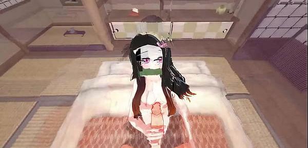  POV fucking Nezuko Kamado on the floor and cumming in her tight pussy - Demon Slayer Hentai